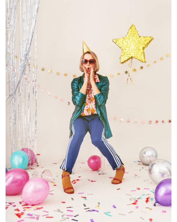 Party hats 18th Birthday, gold, 16cm (1 pkt / 6 pc.)