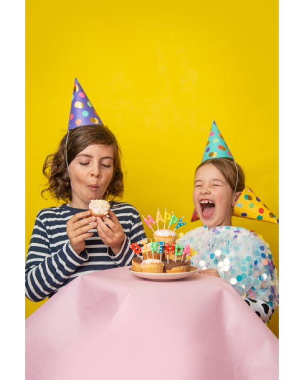 Party hats Dots, mix, 16cm (1 pkt / 6 pc.)