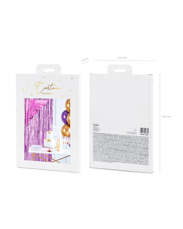 Party curtain, purple, 0.9 x 2.5m