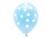 Pastel Eco Balloons 33 cm, Dots, sky-blue (1 pkt / 6 pc.)