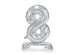 Standing foil balloon Number ''8'', 70cm, silver