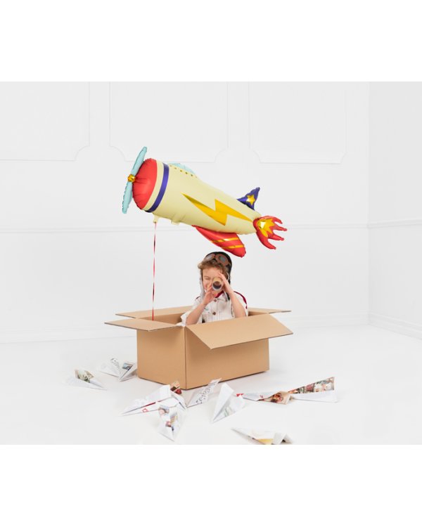 Foil balloon Plane, 91x39cm, mix