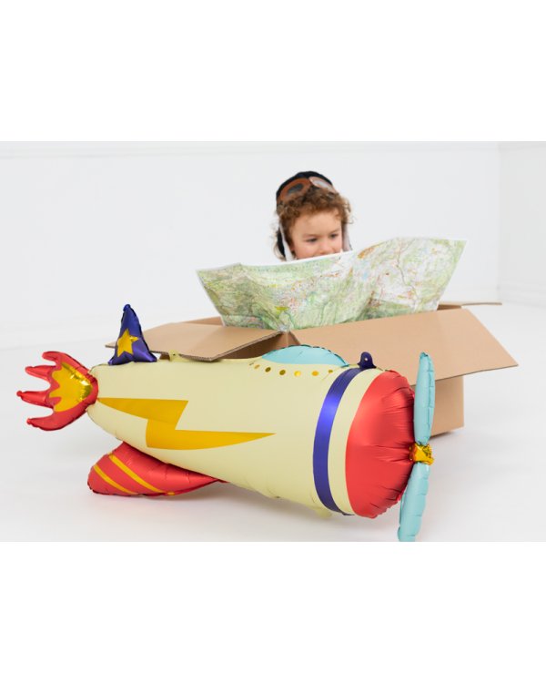 Foil balloon Plane, 91x39cm, mix