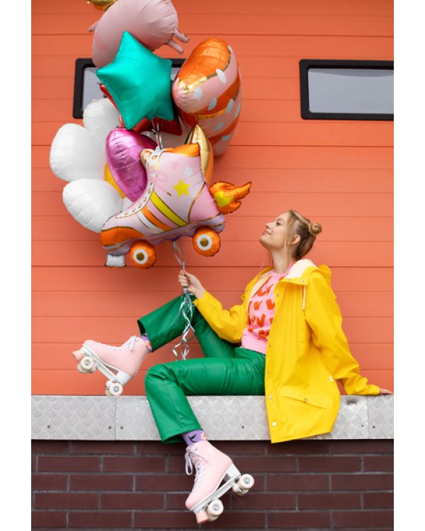 Foil balloon Roller Skate, 74x51cm, mix