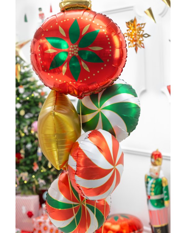 Foil balloon Christmas Bauble, 45x45cm, mix