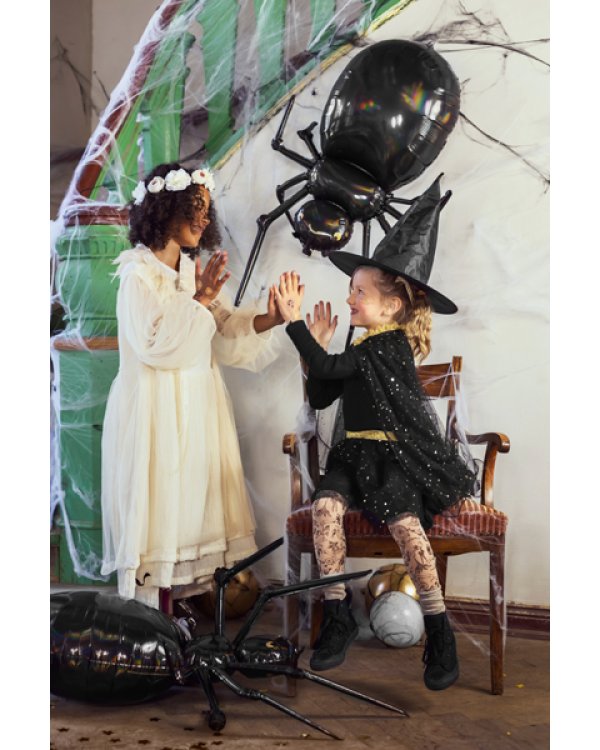 Foil balloon Spider, 60x101cm, black