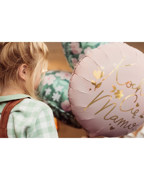 Foil balloons Heart with flowers, 45 cm, mix