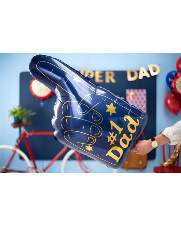 Foil balloon #1 Dad, 46 x 86.5 cm, mix