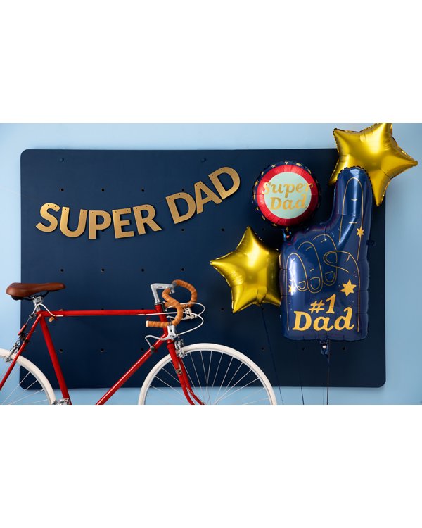 Foil balloon #1 Dad, 46 x 86.5 cm, mix