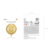 Foil balloon Clock, 45 cm, gold