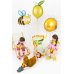 Foil balloon Bumblebee, 63.5x72 cm, mix