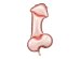 Foil balloon Penis,  55.5x112 cm, rose gold