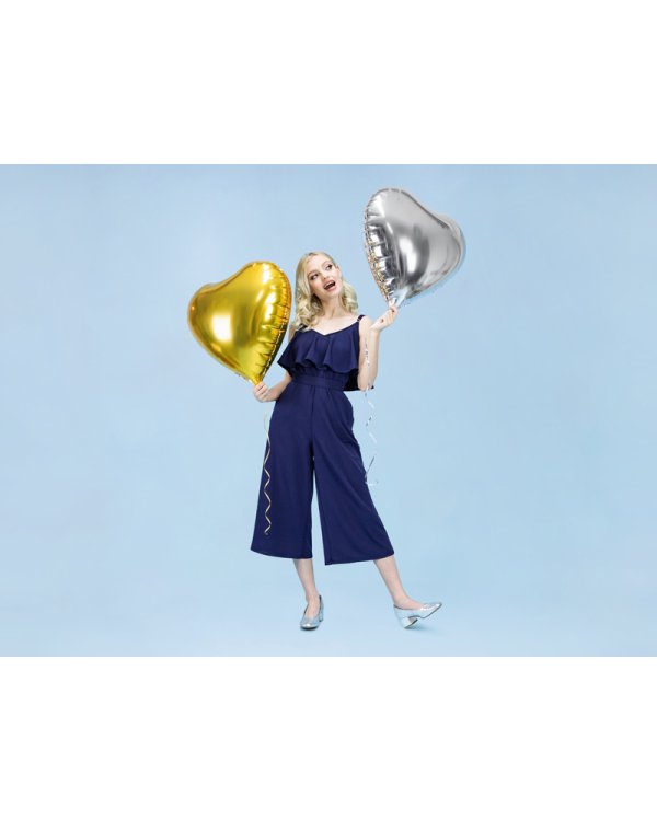 Foil Balloon Heart, 61cm, silver