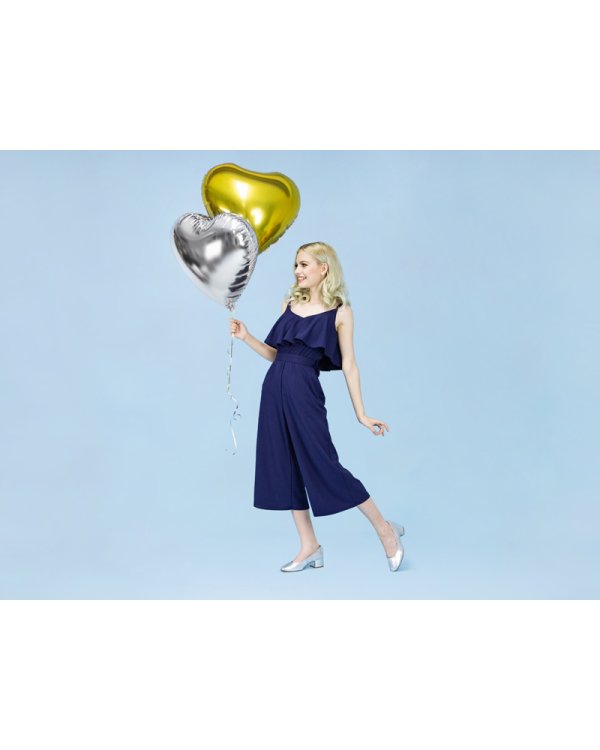 Foil Balloon Heart, 61cm, silver