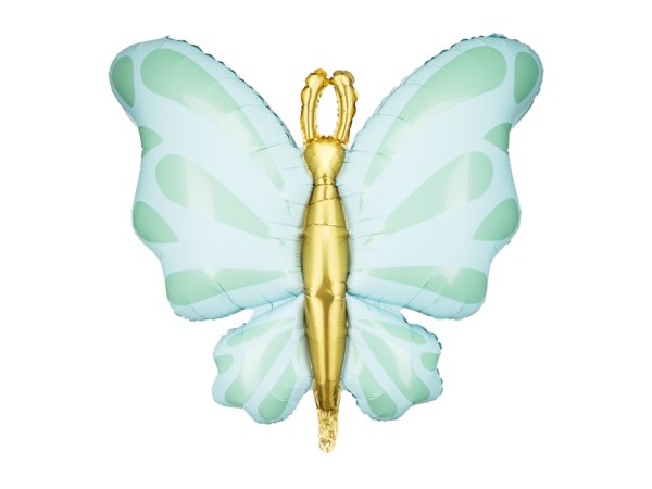 Foil Balloon Butterfly, 69x69 cm, mint