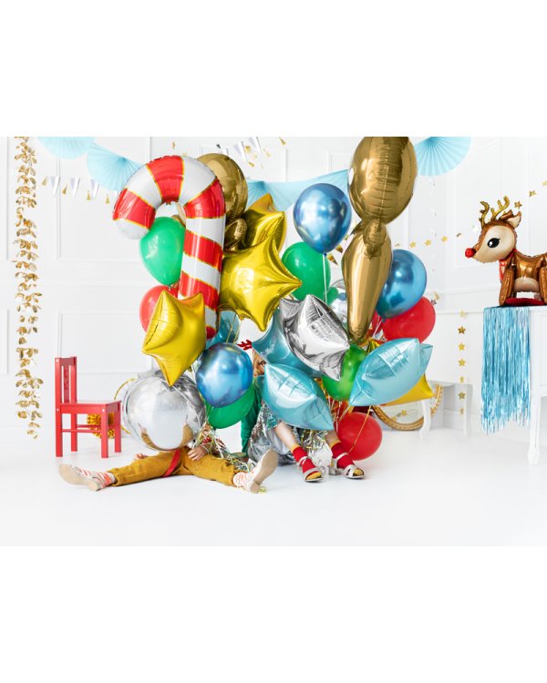 Foil balloon Candy cane, 50x82cm, red