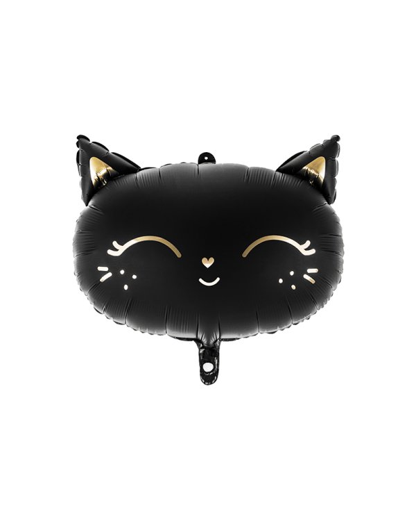 Foil Balloon Cat, 48x36cm, black