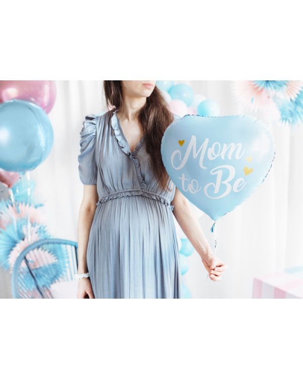 Foil balloon Mom to Be, 35cm, blue