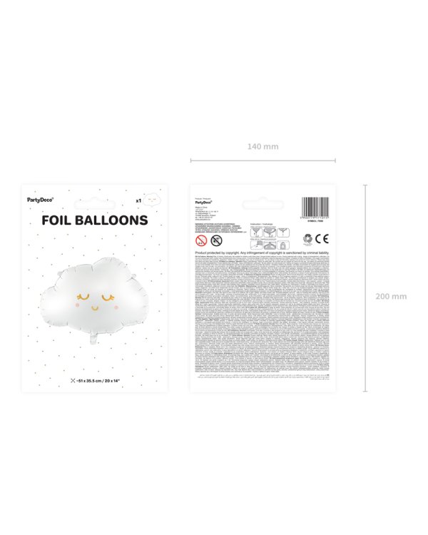Foil Balloon Cloud, 51x35.5cm, mix