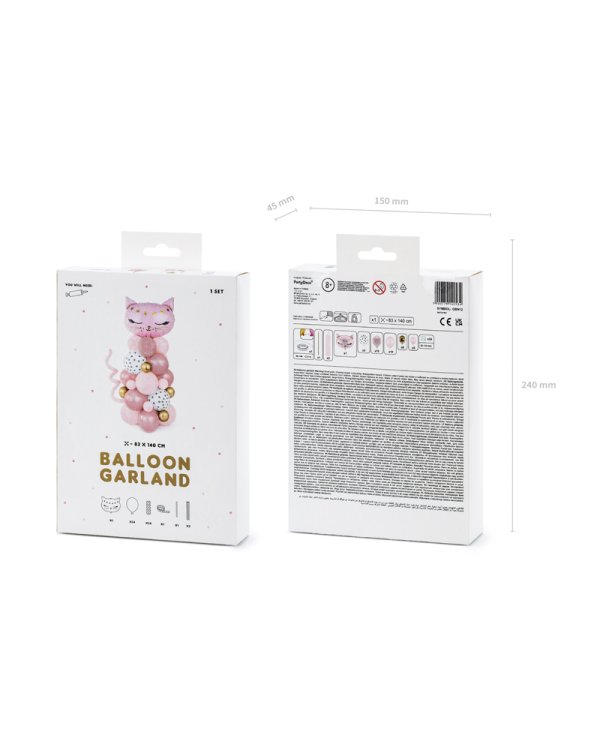 Balloon bouquet Cat, pink, 83x140cm