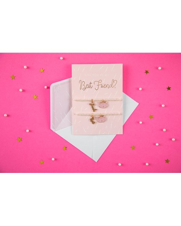 Card with bracelets Best Friends, 10.5x14.8cm