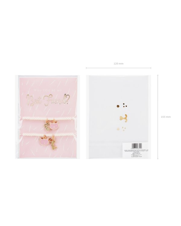 Card with bracelets Best Friends, 10.5x14.8cm