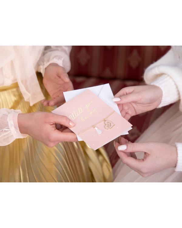 Card with bracelet Will you be my Maid of honor, 10.5x14.8cm