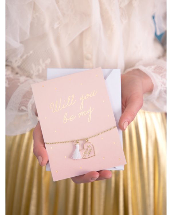 Card with bracelet Will you be my Maid of honor, 10.5x14.8cm
