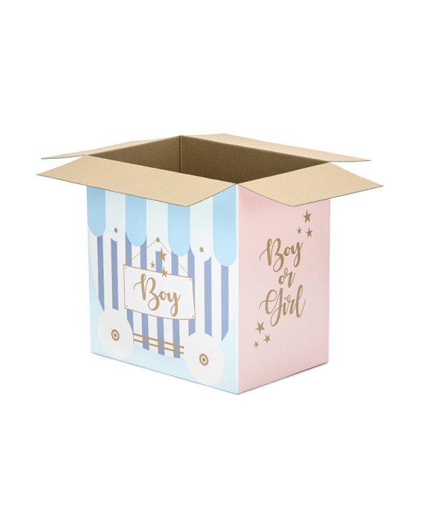 Balloons box - Boy or Girl, 60x40x60cm (1 pkt / 5 pc.)