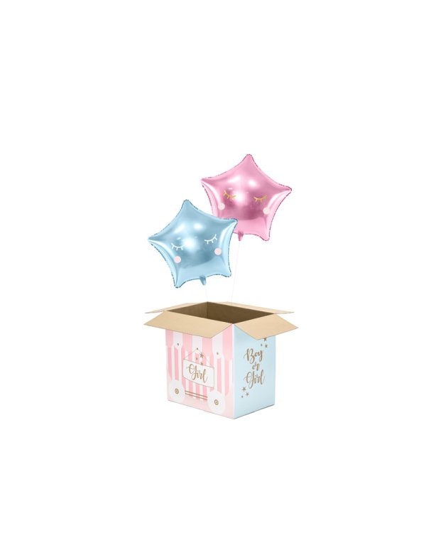 Balloons box - Boy or Girl, 60x40x60cm (1 pkt / 5 pc.)