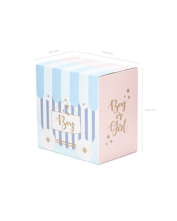 Balloons box - Boy or Girl, 60x40x60cm (1 pkt / 5 pc.)