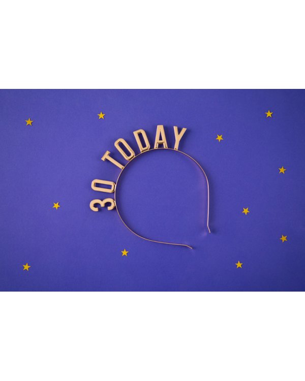 Headband 30 Today, gold