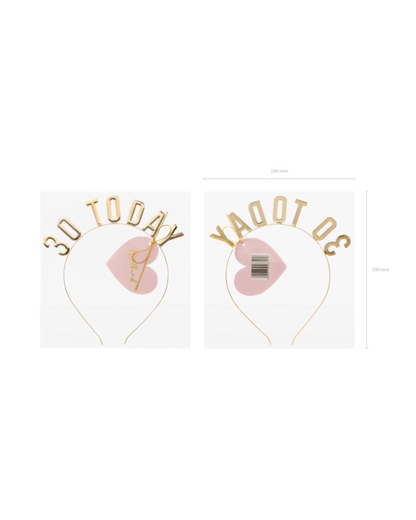 Headband 30 Today, gold