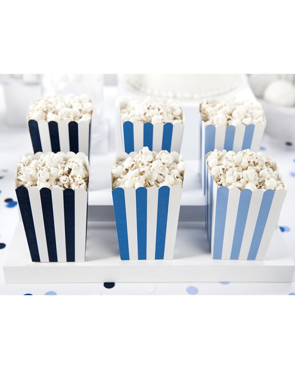 Decorative boxes for popcorn - Little Plane, mix, 7.5 x 7.5 x 12.5 cm (1 pkt / 6 pc.)