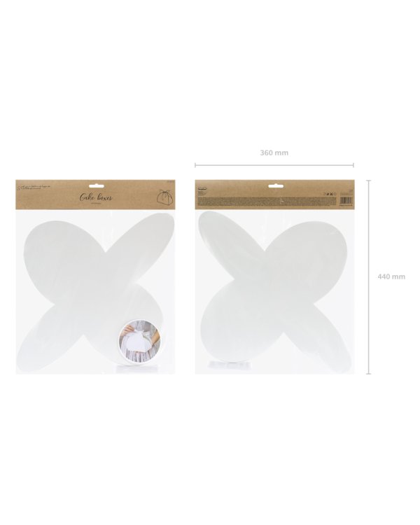 Cake box, white,  16,5x14x9,5cm (1 pkt / 10 pc.)