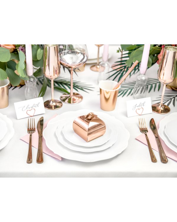 Boxes, rose gold, 6x6x5.5cm (1 pkt / 10 pc.)