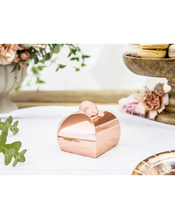 Boxes, rose gold, 6x6x5.5cm (1 pkt / 10 pc.)