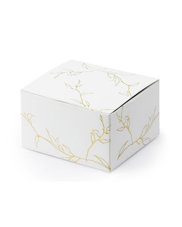 Boxes Branches, white, 6x3.5x5.5cm (1 pkt / 10 pc.)