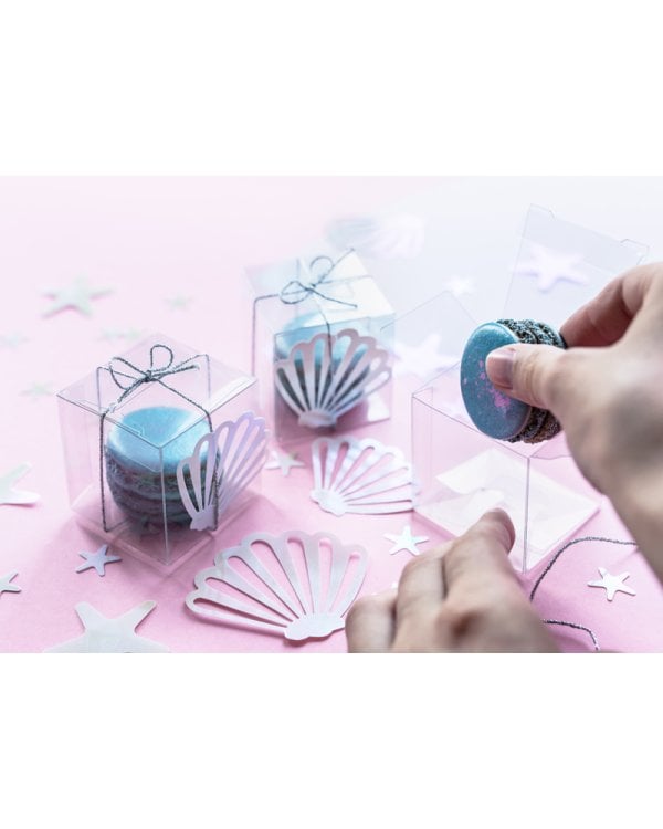 Square boxes, transparent, 5x5x5cm (1 pkt / 10 pc.)