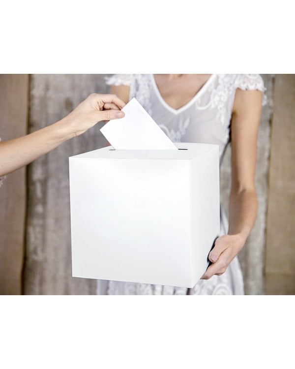 Wedding card box, cream, 24x24x24cm