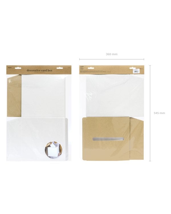 Wedding card box, cream, 24x24x24cm