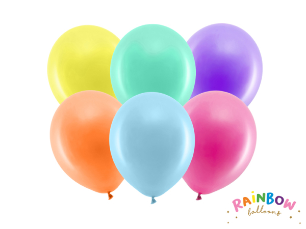 Rainbow Balloons 23cm pastel, mix (1 pkt / 100 pc.)