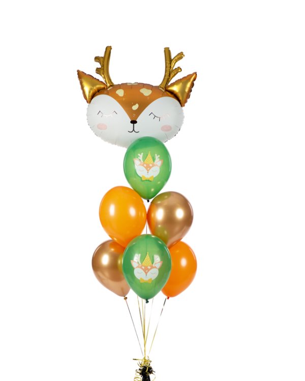 Balloons 30 cm, Deer, Pastel Emerald Green (1 pkt / 50 pc.)