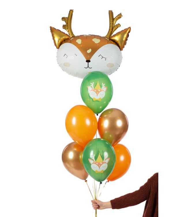 Balloons 30 cm, Deer, Pastel Emerald Green (1 pkt / 50 pc.)