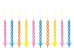 Birthday candles, mix, 6cm (1 pkt / 10 pc.)