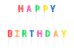 Birthday candles Happy Birthday, mix, 2.5cm (1 pkt / 13 pc.)
