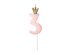 Birthday candle Number 3, light pink, 9.5cm