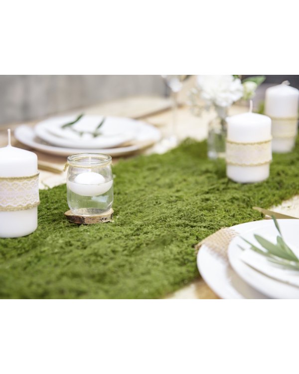 Floating candle disc, matt, white, 5cm (1 pkt / 10 pc.)