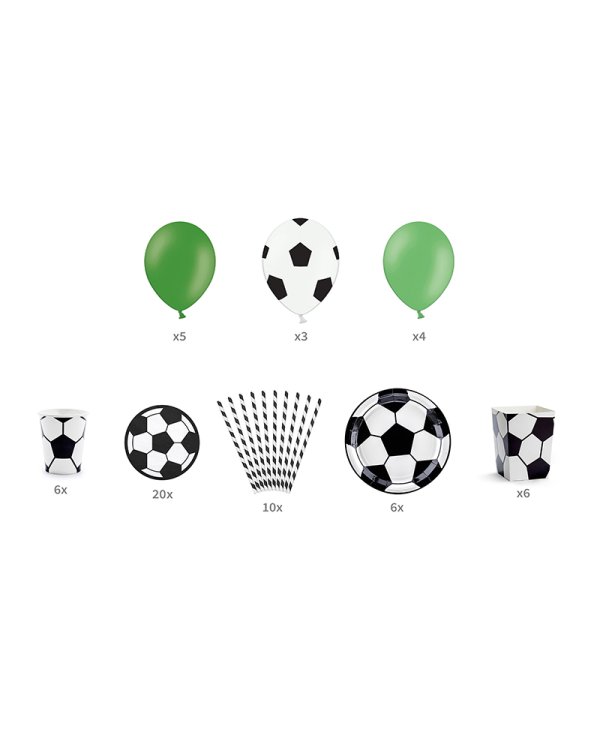 Party decorations set - Football, mix (1 pkt / 60 pc.)