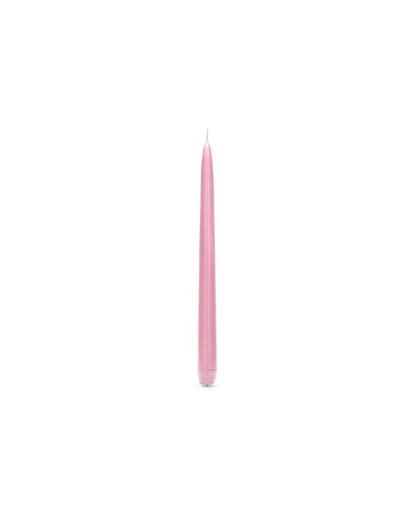 Taper candles, matt, light pink, 24cm (1 pkt / 10 pc.)